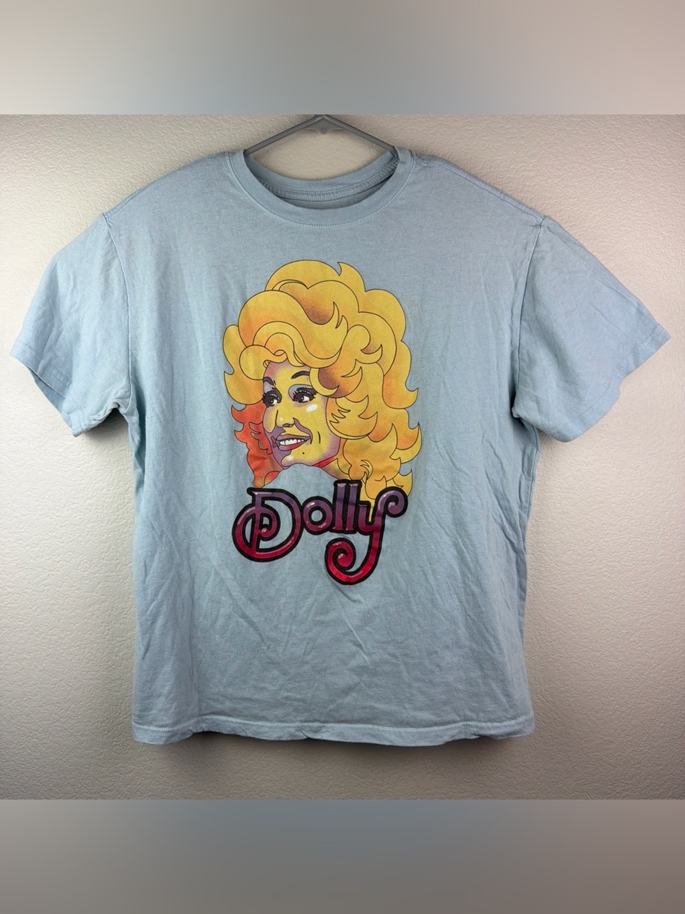 Dolly Parton Shirt Logo Short Sleeve Blue Women’s 2X